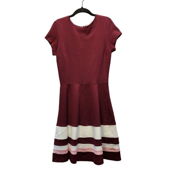 Love...Ady Womens Cranberry Midi Dress Cap Sleeves Fit & Flare Size Small NWT - Picture 2 of 11